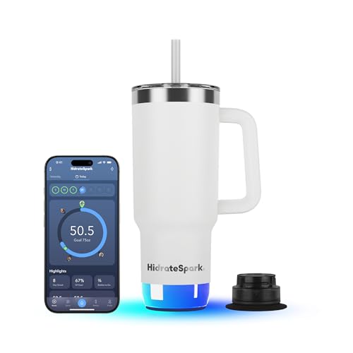 Hidrate Spark PRO 2 Smart Tumbler – 30 oz Insulated Stainless Steel, Tracks Water Intake, Glows &...