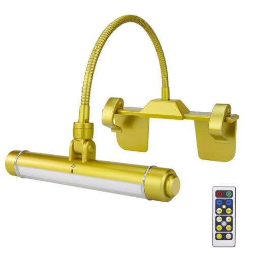 HONWELL Lampe Murale à Télécommande, Eclairage d'un tableau LED sans fil, tête d'éclairage rotative avec 3 modes d'éclairage, Lampe d'affichage rechargeable avec...