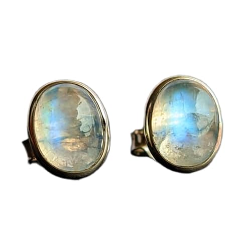 Boucles d'oreilles pierre de lune de qualité exceptionnelle en argent