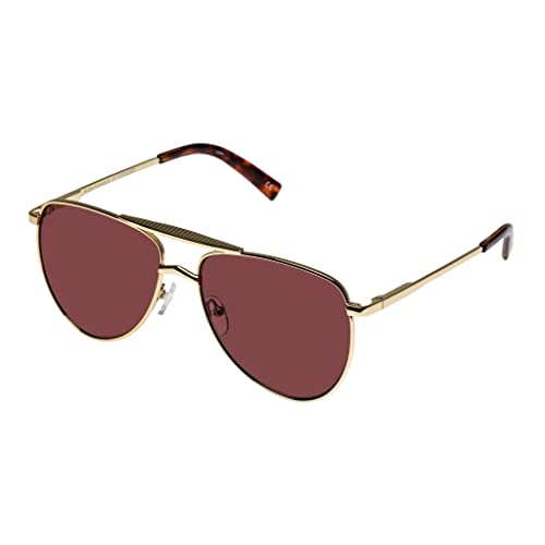 Image of Le Specs Unisex High Fangle Sunglasses, Bright Gold