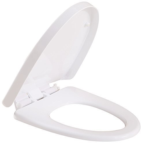 Slowly Lift Up Automatically(None Electric) Elongated Toilet Seat,White