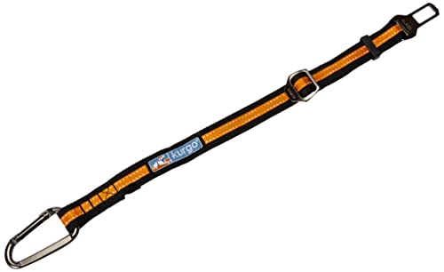 Kurgo Gurtschloss-Hundegurt fürs Auto, Kompatibel mit Tru-Fit Hundegeschirr, Von 38 cm auf 56 cm verlängerbar, Orange