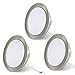 URing Juego de 3 Focos LED empotrables para muebles, 12V 3,5W G4 3000K 300LM luz blanca cálida, regulable, cable de conexión de 15 cm,niquel pulido,Empotrable Led Alternativa a las halógenas lámparas