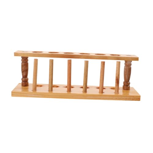 Cabilock 木製試験管ホルダー 柱プ 軽量耐久ラボ用ラック 科学研究 工業用試験管立て 多機能収納ホルダー