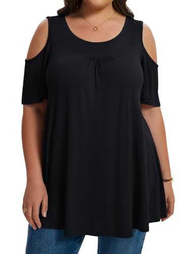 LARACE Plus Size Cold Shoulder Tops for Women to Wear with Leggings
| LARACE Plus Size Cold Shoulder Tops for Women Loo