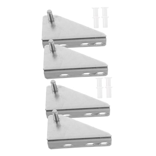 Yardenfun Bisagra Metálica de Acero Inoxidable para Puerta de Congelador Bisagra Pequeña para Frigorífico Juego de 4 Piezas Eje de 35 MM y Tapa de Goma Repuesto para Reparación de