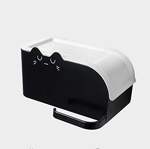 Portarrollos de papel higiénico para baño, dispensador de toallas de papel multifunción de PVC Almacenamiento de rollos de papel higiénico a prueba de agua montado en la pared para cocina, baño, resta