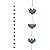 Topadorn 8.5 FT Rain Chain Iron Gutter Chains with 12 Rain Collector Thick Iron Flower Cups Garden Decoration,Lake Blue