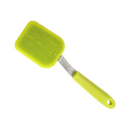 HOODANCOS Multi-Function Dish Brush Handle Silicone Cleaning Brush for Bowl Pan Dish Green
