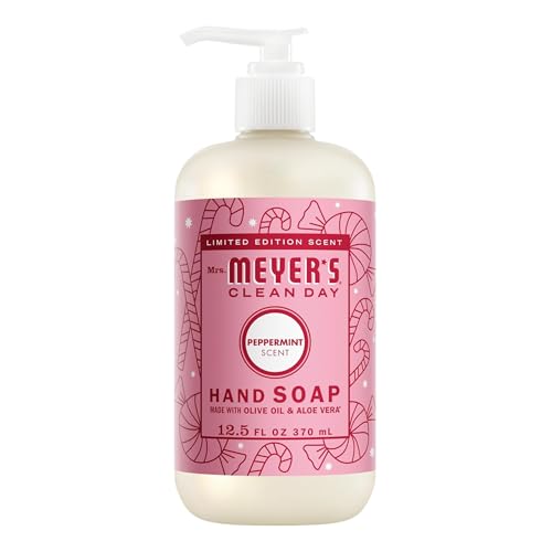 Image of Mrs. MEYER'S CLEAN DAY Peppermint Liquid Hand Soap Peppermint, 12.5 Fl Oz (Pack of 4)