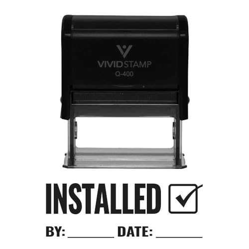 All Quality Installed by Date (Installation Complete) Self-Inking Rubber Stamp (Black Ink) - Q-400