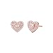 Produktbild Michael Kors Kors Love Pave Heart Stud Earrings Rose Gold Tone One Size