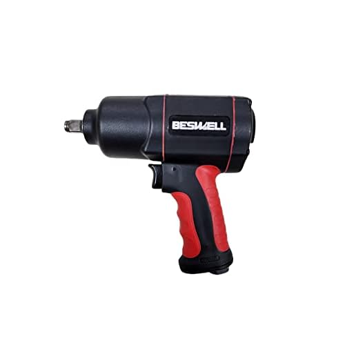 BESWELL-1180 Ft.lbs Max Loosen Torque 1/2″ Regular Size Twin Hammer Air Impact Wrench-BW-112BN