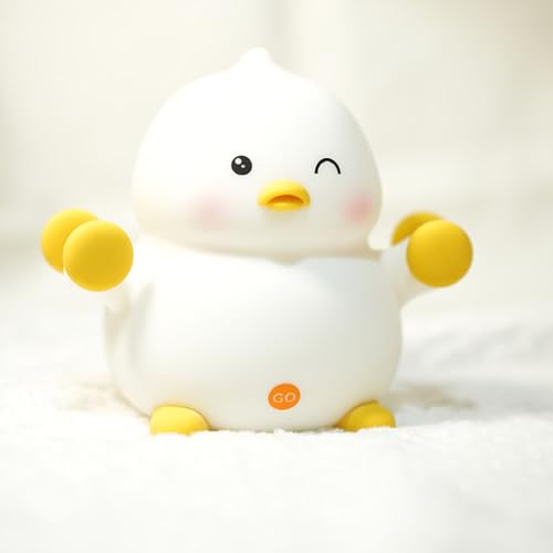 Lámpara de noche con luz LED en forma de pato de silicona miniatura 3