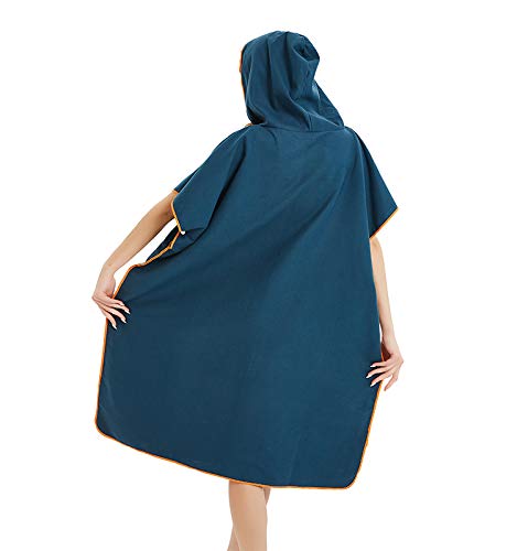 Peignoir de plage et de natation avec capuche absorbant l'eau, séchage rapide, poncho de surf pour adultes, combinaison de plongée douce, cadeau de natation en plein air (pêche Peignoir de plage et de natation avec capuche absorbant l'eau, séchage rapide, poncho de surf pour adultes, combinaison de plongée douce, cadeau de natation en plein air (pêche