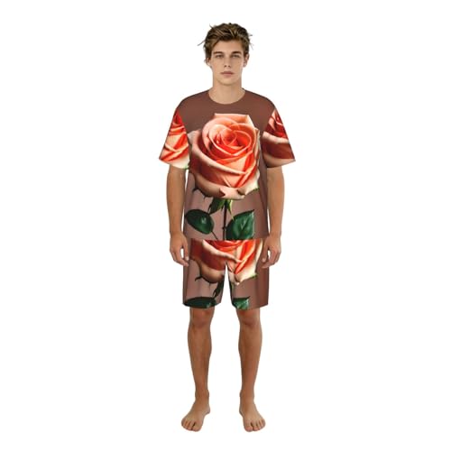 Pyjama court homme imprimé rose pour vos soirées de détente