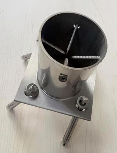 Soporte de poste ajustable para columnas valla jardín con brida de piso y anclaje redondo 4
