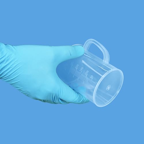 Image of ESAW Multipurpose Measuring Cup /Beaker /Jug Set for Kitchen, Cooking, Science Labs, Baking, Car Service & Schools - BPA-Free Plastic, Set of 5 (1000ml, 500 ml, 250ml, 100ml, 50ml)