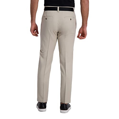 Image of Haggar Men's Cool Right Performance Flex Straight Fit Flat Front Pant