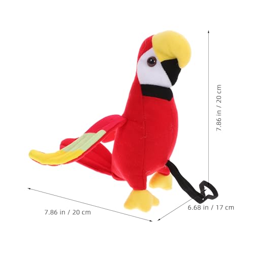 JOINPAYA Adjustable Plush Parrot on Shoulder Kids Pirate Costume Accessory Stuffed Animal Toy for Halloween Party Role Play - Image 2
