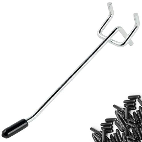 Nivithi 55 Pièces Crochets pour Panneau Perforé 15cm Idéal pour Organiser Outils sur Panneau Perforé Mural et Panneau Porte Outils, Solution Robuste pour...