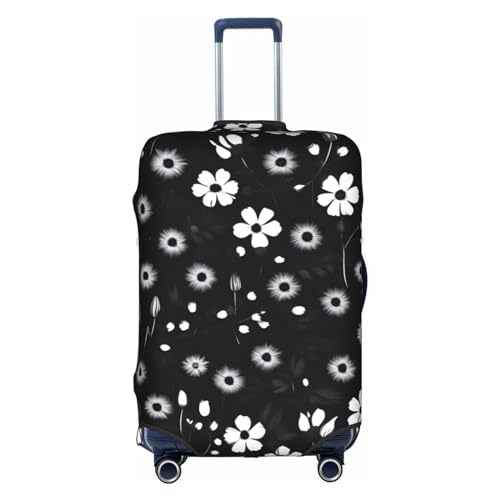 Housse de valise lavable XL en polyester à motif floral contrasté