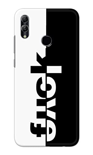 Image of PRINTFIDAA One Words Fukc Love Creative Art Innovative Wonderfull Printed Designer Hard Case for Huawei P Smart (2019) / Honor 10 Lite, Pot-LX1 / POT-LX1AF Back Cover -(e) RPM1003