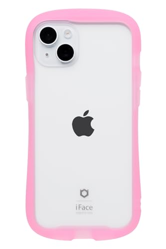 iFace Reflection Neo iPhone 14 Plus ケース クリア 強化ガラス (クリアピンク)【アイフォン14プラス アイフェイス 透明 耐衝撃 ストラップホール付き ネオンカラー 蛍光】