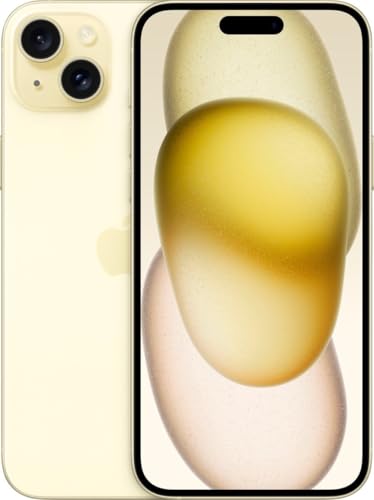 Apple iPhone 15 Plus, 128GB, Yellow - Unlocked (Renewed)