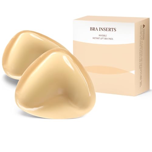 Image of Fanceasily Push up Sticky Bra Pads Inserts,Double Sided Sticky Bra Inserts,Swimsuit Sticky Bra Inserts,Instant Adhesive Bra