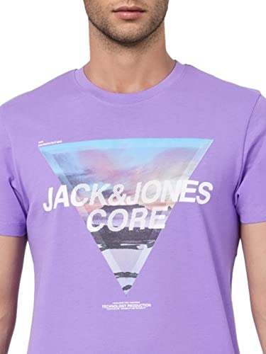 Image of JACK & JONES Men's Slim T-Shirt (12221488-Dahlia Purple Dahlia L)