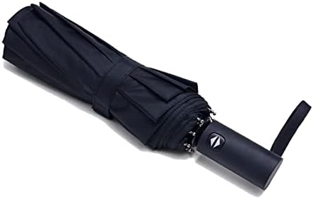 NPCQUN Travel Essentials Umbrella Windproof Compact Collapsible Light, Automatic, Strong and Portable, Wind Resistant, Folding Small Umbrella for Rain Black