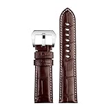 Bracelets en cuir de crocodile compatibles avec les montres Panerai PAM441 et PAM01313. Accessoires for montres homme 22 mm et 24 mm.