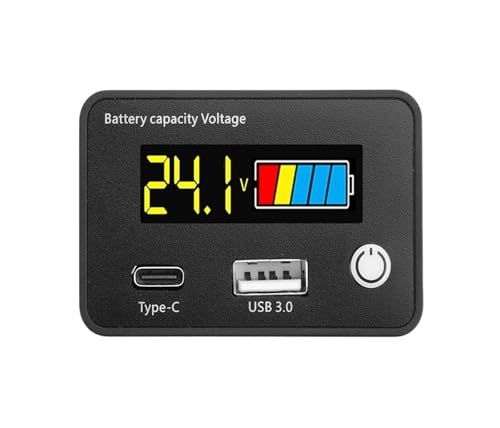 Testeur de puissance de batterie voltmètre LCD écran vert moniteur DC 8V 30V