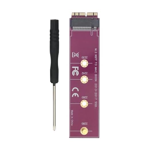 suckoo for MacBook Air Pro 2013-2017 A1465 A1466 A1398 A1502 12+16Pin to NVME M-Key M.2 PCI-E 4.0 3.0 SSD Hard Drive 2230 2242 2260 2280 Adapter Expansion Board Upgrade Converter Purple