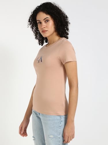 Calvin Klein Damen Gradient Ck Slim Tee S/S T-Shirt, Toskana, XXS – Ansicht 6
