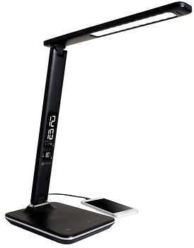 Ottlite Executive Desk Lamp with 2.1A USB Charging Port-Black