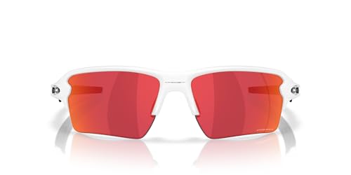 Oakley Men's OO9488 Flak 2.0 XXL Polarized Rectangular Sunglasses, Polished White/Prizm Field, 63 mm