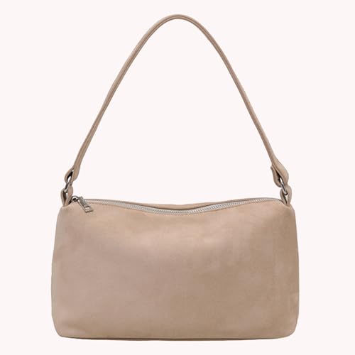 Suede Retro Shoulder Bag Small Square Bag Simple Underarm Bag Commute Handbag3