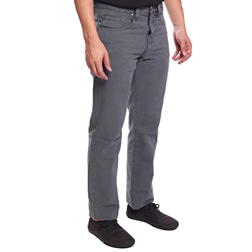 Calça Jeans R7Jeans Masculina Modelo Tradicional Cintura Alta 100% Algodão (40, Cinza)