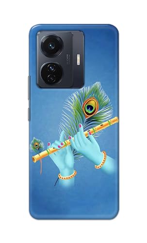 Image of PRINTFIDAA Printed Hard Back Cover Case for Vivo iQOO Z6 Pro 5G | Vivo T1 Pro 5G | Vivo S15e Back Cover (Flute in Krishna Hands) -112