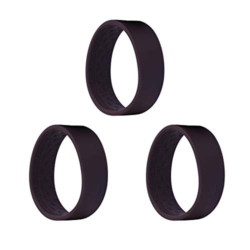 Colle Silicone Ponytail Holder Hairband Foldable Hair Scrunchie Hair Ring Rope Stationarity Elastic Hair Tie Accessories… (3brown-)