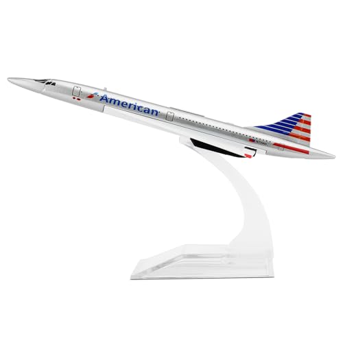 24-Hours 1/400 Concord USA 16cm Alloy Airplane Model for Display or chiristmas