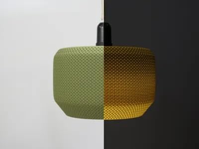 Image of Layyo Modern Textured Pendant Ceiling Lamp for Dining Table, Kitchen Island, Living Room & Cafe | Decorative Hanging Light | Matte Finish | Warm Ambient Lighting (Green)