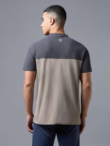 Image of TECHNOSPORT Men's Slim Fit Half Sleeve Crew Neck T-Shirt, MATPIQ Quick Dry Moisture Wicking Stretchable Sports Gym and Casual Wear