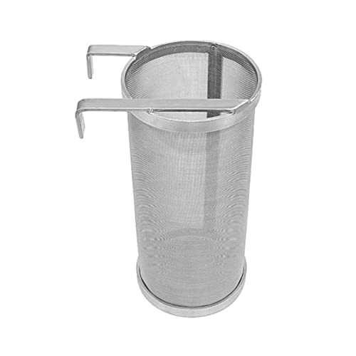 Filtro de malla de acero inoxidable de 300 micrones casero para cerveza y lúpulo con gancho cervecería colador de filtro de malla de araña de salto (15 x 35 cm)