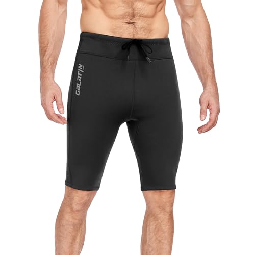GoldFin Chaleco y Pantalón Corto de Neopreno para Hombre 2mm, Negro Mediano miniatura 3