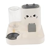 Baoblaze Automatic Pet Feeder Water Container Feeding Station Multifunction Convenient Cat Feeding Bowl Water Dispenser for Puppy, Gray