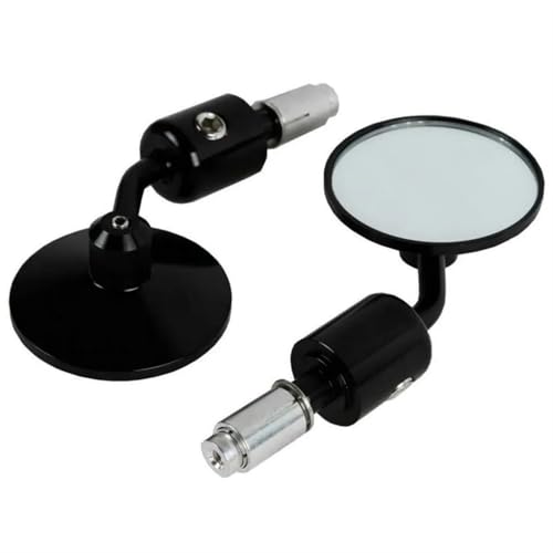 Seite Rückspiegel Motorrad CNC Aluminium Rückansicht 3 "Lenker Ende 7/8" Spiegel Für Kawasaki Für Z1000 Für Z750 Für ER-6F Für ER-6N Motorrad-Seitenspiegel(Schwarz)