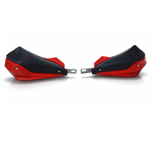 Image of Universal Motorcycle Hand Guard Wind Protector | Durable ABS Handguards for All Bikes Model (Black /Red)
